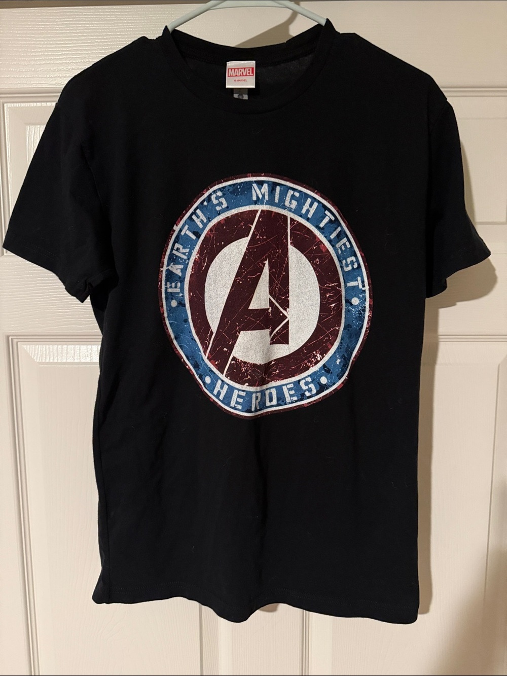 Marvel Black Short-Sleeve Avengers Emblem Tee